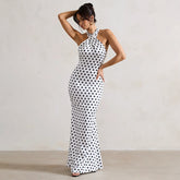 Halter Neck Polka Dot Dress